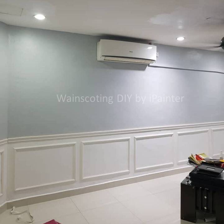 Set Diy Half Wainscoting Pu White